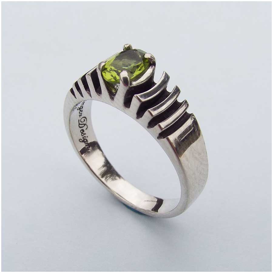 Peridot Banded Ring