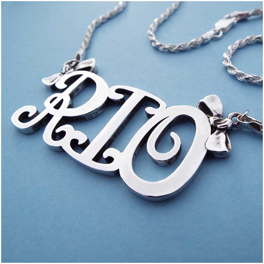 Custom Silver Name Pendants